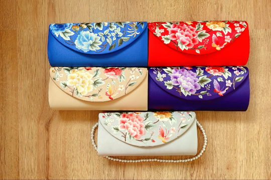 Silk Embroidered Clutch Bag Women s Evening Bag For Wedding Clutch Bag